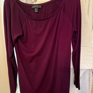 Forever21 Purple long sleeve top size 1x